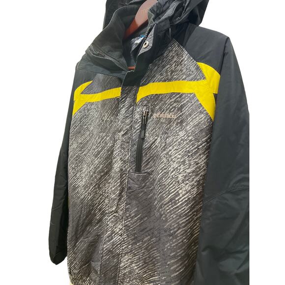 Columbia interchange 2 in 1 men’s jacket large removable hood/shell waterproof - Picture 2 of 12